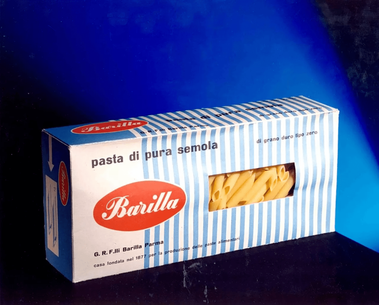 The Blue Box history of the suit that has clothed Barilla pasta for almost a century Barilla